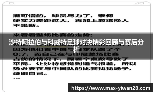 沙特阿拉伯与科威特足球对决精彩回顾与赛后分析